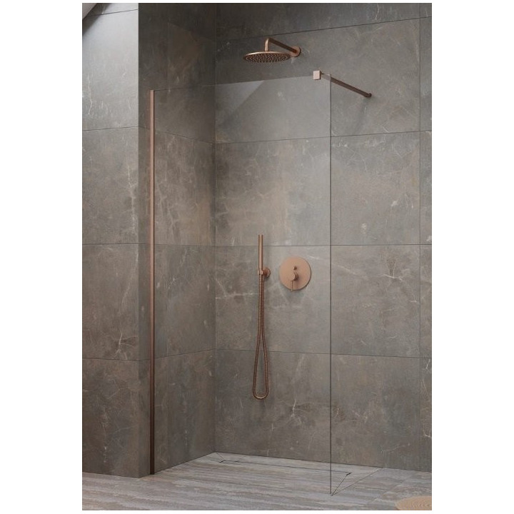 Dverí sprchové walk-in Radaway Essenza Pro White, 160x200cm, sklo číre, biele profily