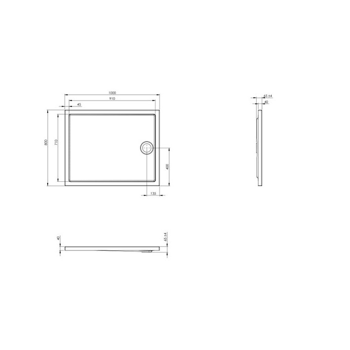 Brodzik Roca Granada  Flat 100x80x4cm- sanitbuy.pl
