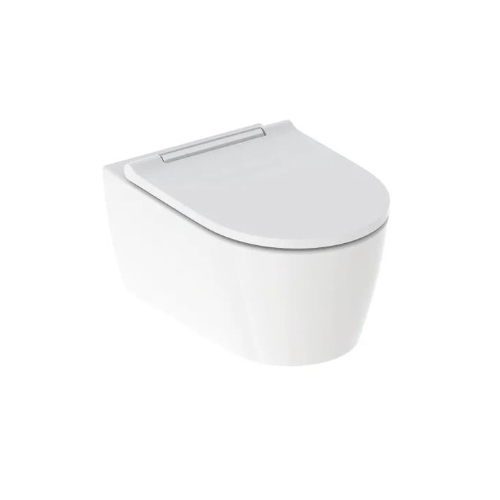 Závesné wc WC Geberit ONE, TurboFlush, s sedadlom klozetovým, biely