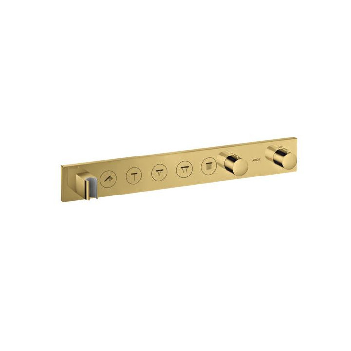 Modul s termostatom Axor Select 600/90 do 4 prijímačov, podomietkový, čierna kefovaný chróm