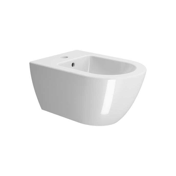 Závesný bidet GSI Pura 50x36 cm, S povrchom ExtraGlaze - biely