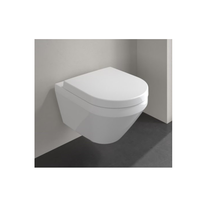 Závesné wc Villeroy&Boch Architectura, 53x37 cm, bez kołnierza, S povrchom antybakteryjną AntiBac, S povrchom ochronną CeramicPl