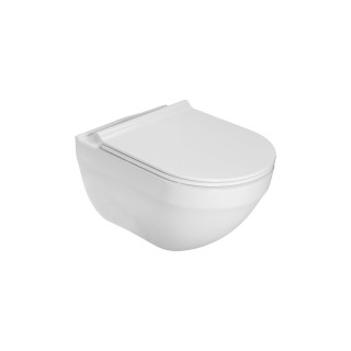 Misa WC závesné Roca Gap 35,5x54 cm Rimless Round - biela