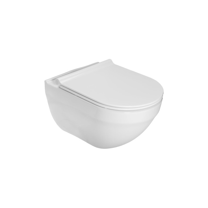 Misa WC závesné Roca Gap 35,5x54 cm Rimless Round - biela