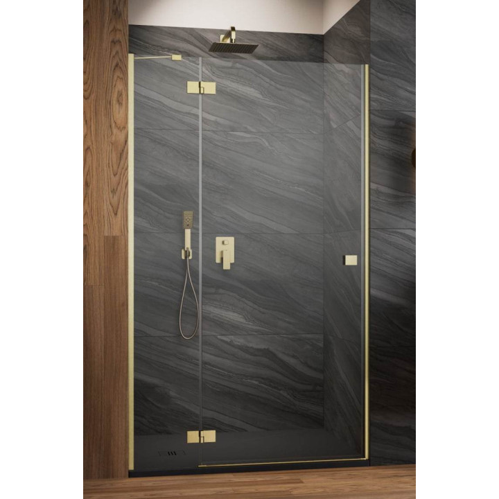 Dverí sprchové do niky Radaway Premium Plus DWJ 160, uniwersalne, 1575-1615mm, sklo fabric, profil chróm