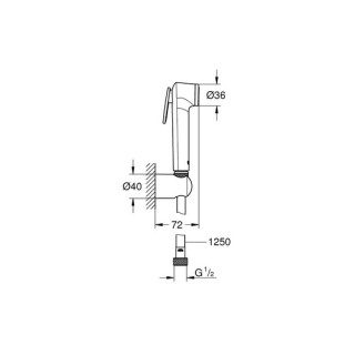 Sprchový set, Grohe Tempesta-F trigger spray 30, chróm/biela