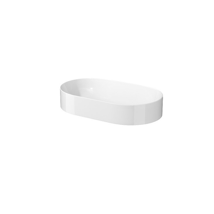 Umývadlo 60 cm na dosku Cersanit Caspia Oval biela 