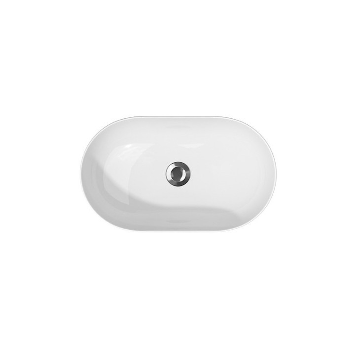 Umývadlo 60 cm na dosku Cersanit Caspia Oval biela 