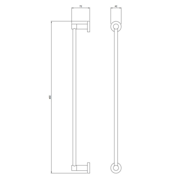 Držák ručníku Omnires Modern Project, 60 cm, antracit