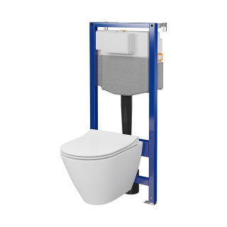 Misa WC zawieszana Cersanit City Oval s pozvoľným sklápaním sedadlo, biela