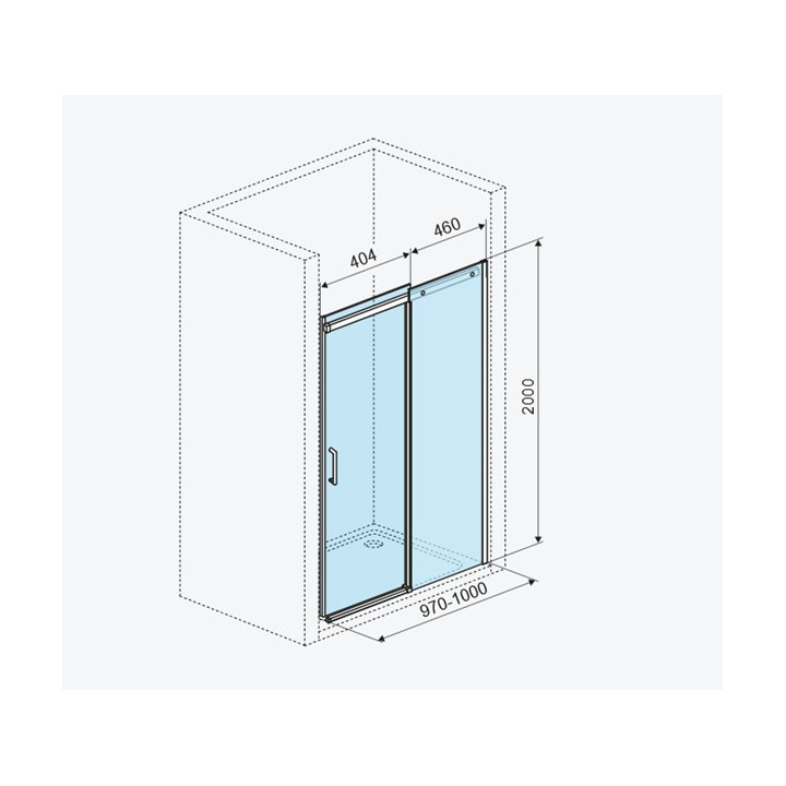 PYTAJ O RABAT ! Štvrťkruhový sprchovací kút Excellent Séria 201 Actima 800x800mm sklo číre, profil chróm