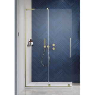 Sprchový kút Radaway Furo-SL Brushed Gold Walk-in 1200x2000 mm, pravé - sklo číre, profil zlatý szczotkowany
