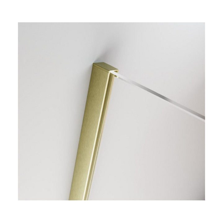 Sprchový kút Radaway Furo-SL Brushed Gold Walk-in 1200x2000 mm, pravé - sklo číre, profil zlatý szczotkowany