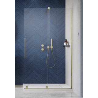 Sprchový kút Radaway Furo-SL Brushed Gold Walk-in 1200x2000 mm, pravé - sklo číre, profil zlatý szczotkowany