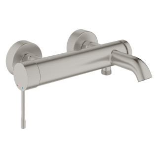 Vaňová  Batéria Grohe Essence, na stěnu, páková - phantom black