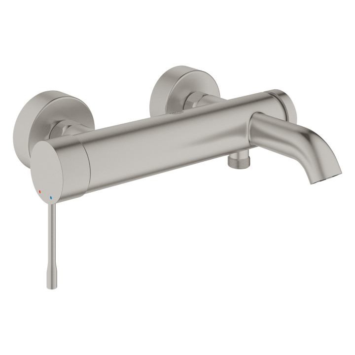Vaňová  Batéria Grohe Essence, na stěnu, páková - phantom black