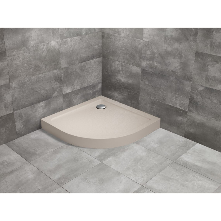 Akrylátová sprchová vanička, štvrťkruhový Radaway DOROS A 80x80, biely