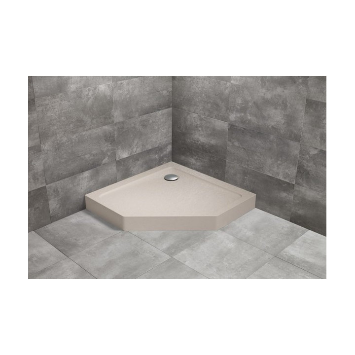 Sprchová vanička pravouhlý Radaway Doros F Compact, 140x80cm, akrylátové, stone biely