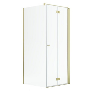 Dverí sprchové Radaway Nes Gold KDJ B 100, skladacie, ľavé, 1000x2000mm - sklo číre, profil zlatý lesklá