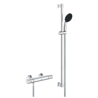 Batéria sprchová s termostatom Grohe Precision Flow, na stěnu, so sprchovým systemom - chróm