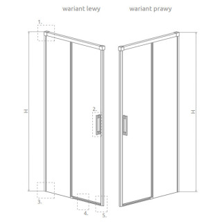 Dverí sprchové posuvné Radaway Idea Black DWJ 100 Ľavé 98.7-101.2x200.5cm, profil čierna, sklo číre- sanitbuy.pl