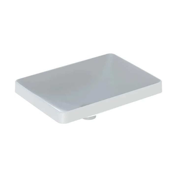 Geberit Variform Zápustné umývadlo, obdĺžniková, 55cm, bez prepadu, bez otvoru pre batériu