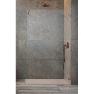 Dverí sprchové walk-in Radaway Essenza Pro 8 Gold, 130x200cm, sklo číre, profil zlatý