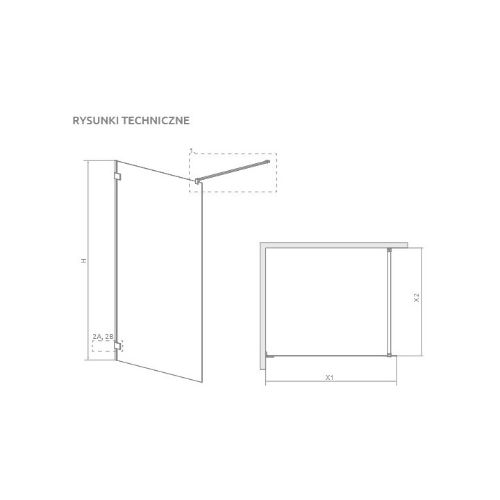 Dverí sprchové walk-in Radaway Essenza Pro 8 Gold, 130x200cm, sklo číre, profil zlatý