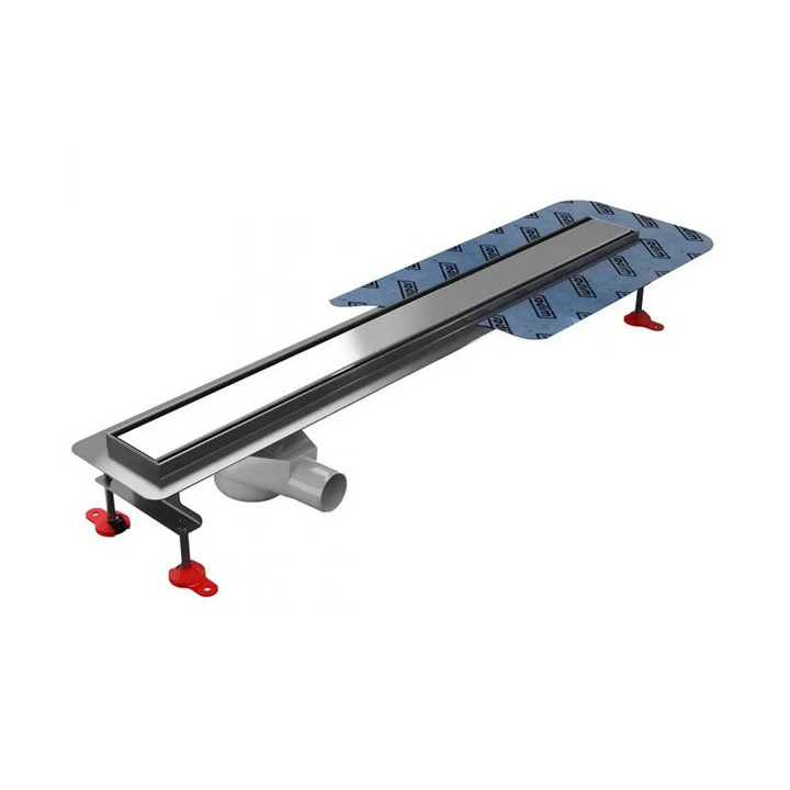 Žľab Wiper New Premium Revers s prírubou, 80 cm, sifón drop 35 - szlif
