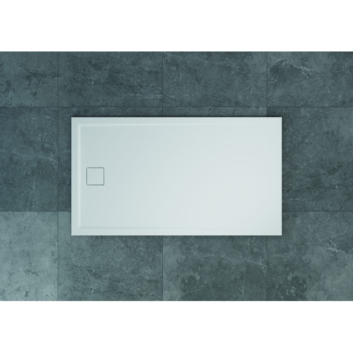 Sprchová vanička z konglomerátu SanSwiss Livada W20AS pravouhlý 110x80 cm - biely