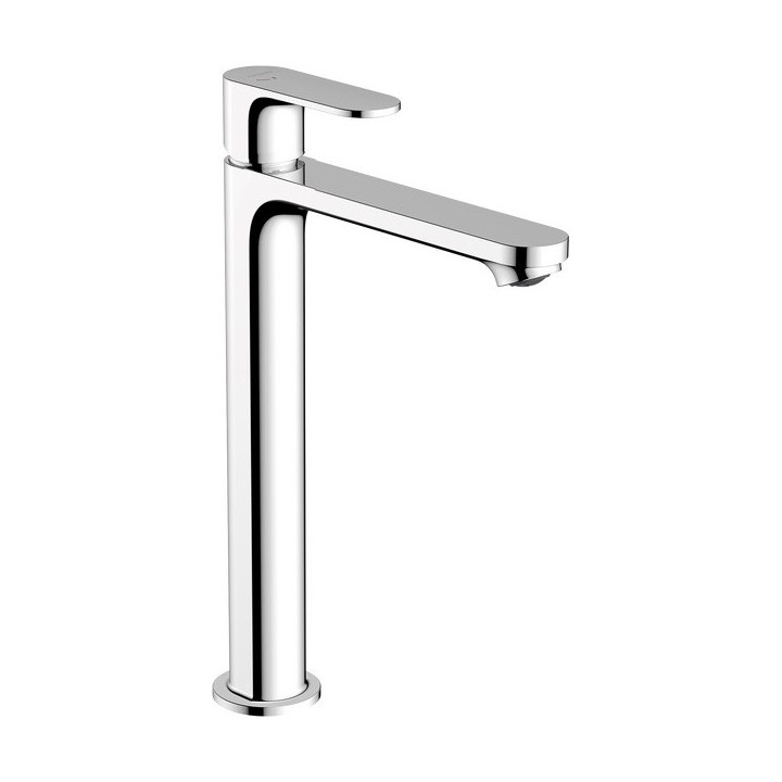 Páková umyvadlová batéria 80 s umývadlovou výpusťou s tiahlom, Hansgrohe Rebris S - Chróm 