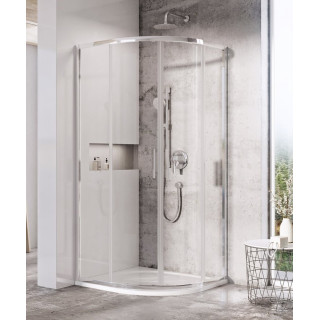 Sprchový kút Ravak Blix Slim BLSRV2K+BLSRV2K, złożona z dwóch sztuk dverí prysznicowych, 90x90x195 cm, sklo číre z warstwą AntiC