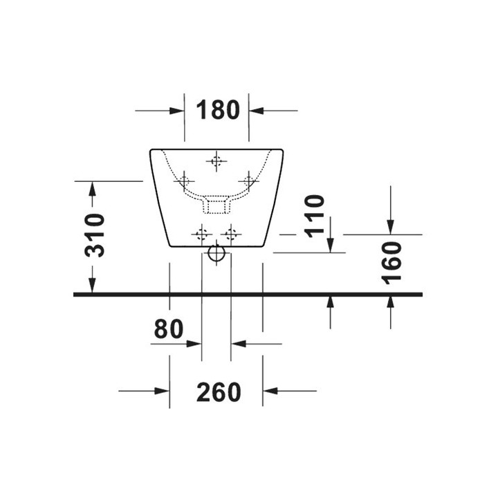 Bidet Duravit D-Code závesný