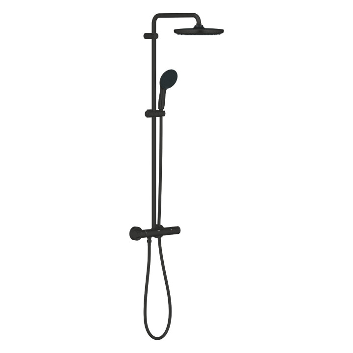 Sprchový set Grohe Vitalio Start System 250 s termostatom na montáž na stenu - matte black
