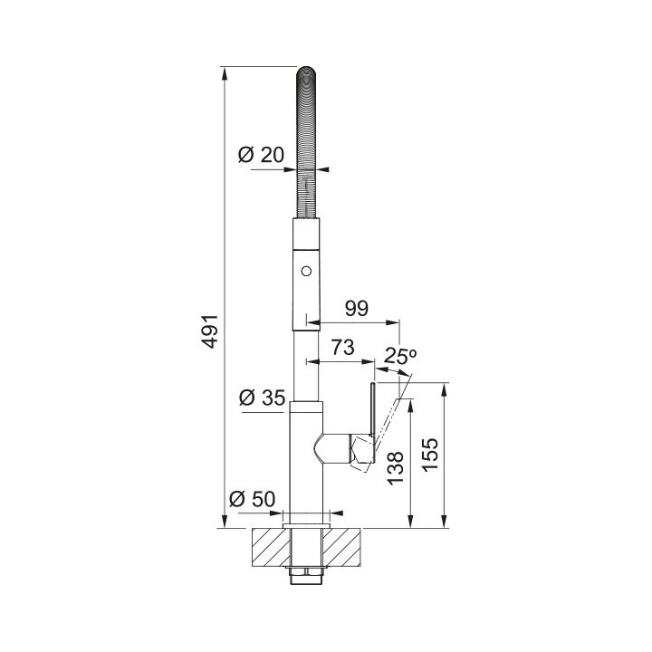 Drezová batéria Franke CENTINOX NEO PULL-DOWN - brúsená oceľ