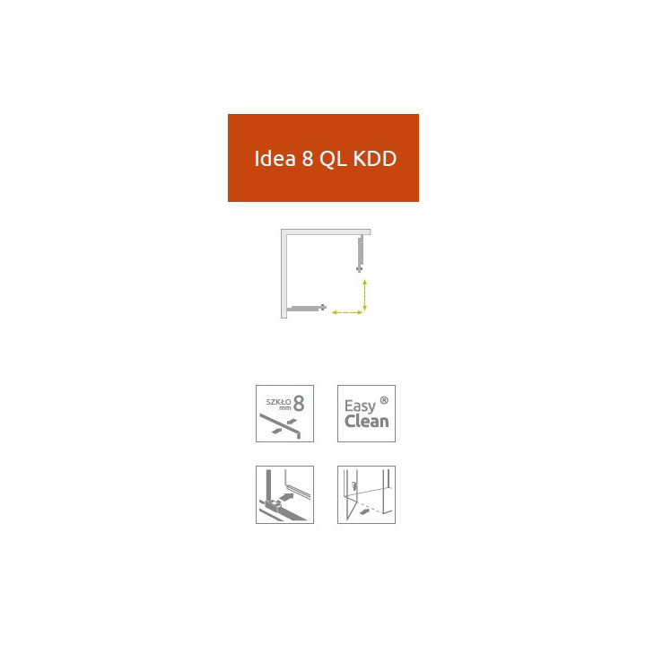 Dverí kúty Radaway Idea KDD 110, ľavé