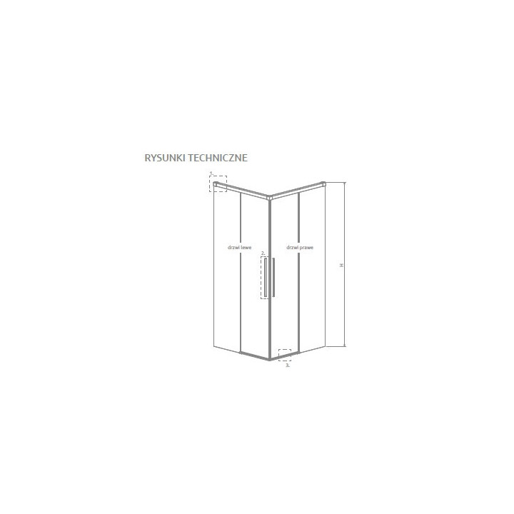 Dverí kúty Radaway Idea KDD 110, ľavé