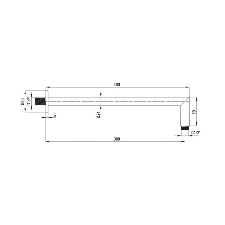 Horná sprcha Deante Cascada 250x250 mm, oceľový - titanium