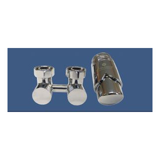 Zestaw armatury ekskluzywnej Schlosser figura prosta, chrom + nypel 2szt. 1/2 x 3/4- sanitbuy.pl