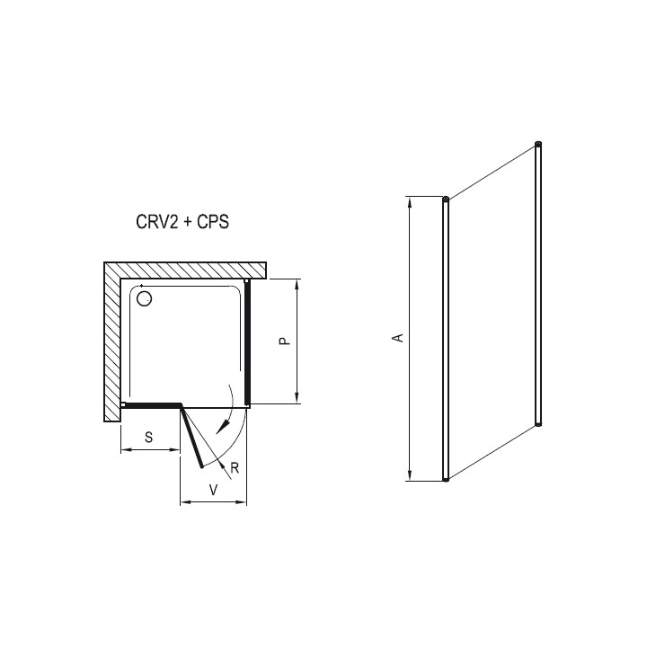 Ścianka stała CPS-90 Ravak Chrome, biała + transparent- sanitbuy.pl