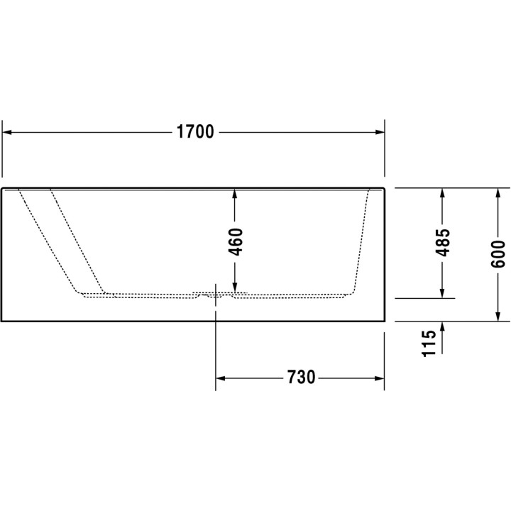 Wanna Duravit Paiova narożna lewa, 170x130 cm- sanitbuy.pl