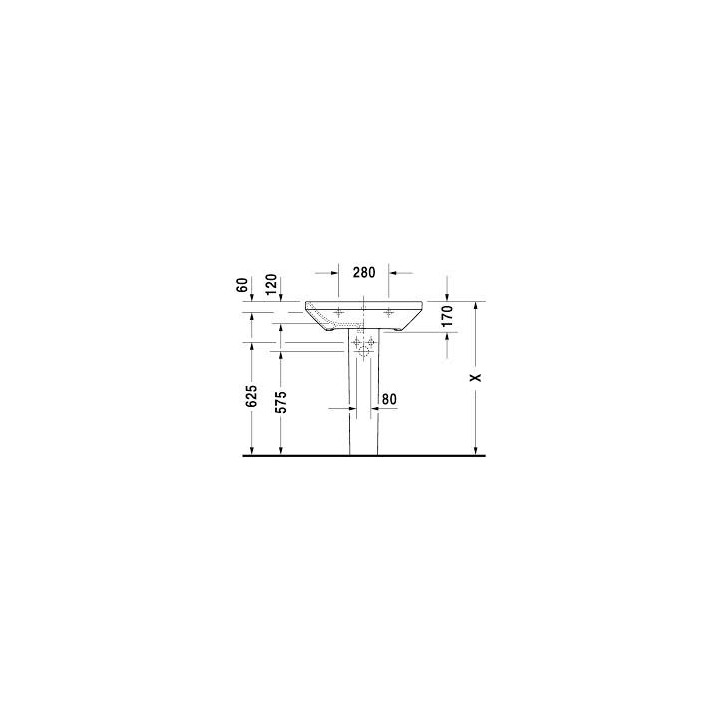  Umywalka nablatowa Duravit DuraStyle 650x440 mm, 1-otworowa, Biały Alpin- sanitbuy.pl
