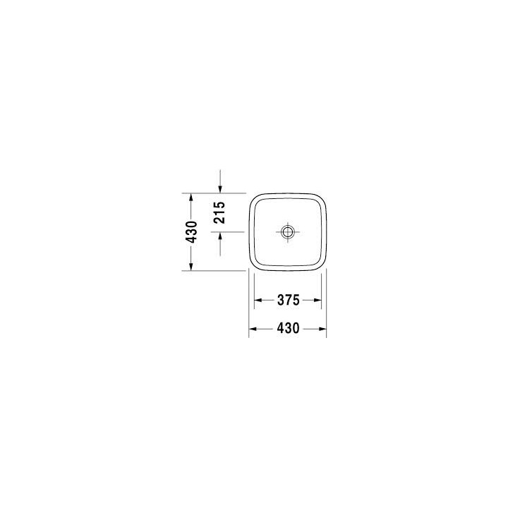 Umywalka Duravit DuraStyle, 430x430 mm, szlifowana, bez otworu na baterię, Biały Alpin- sanitbuy.pl