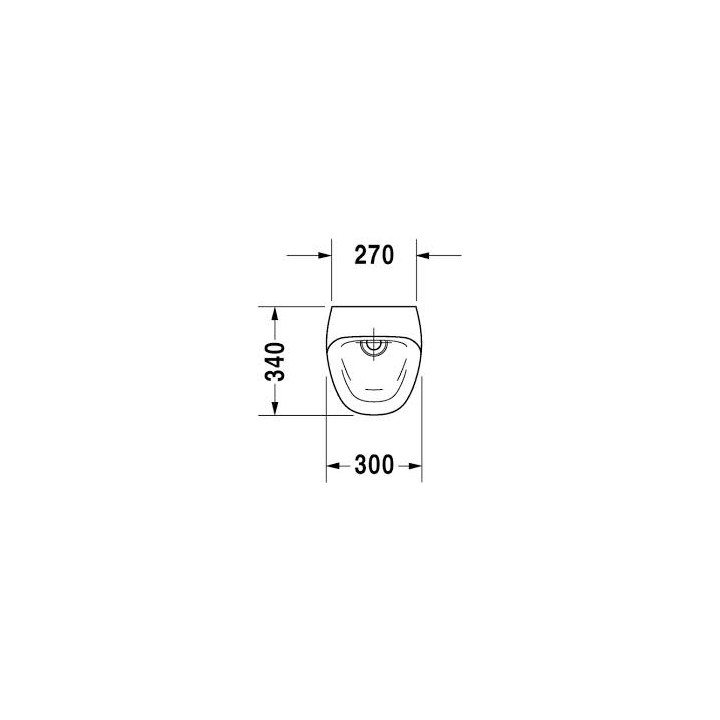 Pisuar Duravit DuraStyle Rimless, 300x340 mm, Biały Alpin- sanitbuy.pl