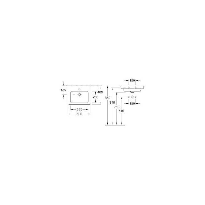 Umywalka Villeroy & Boch Subway 2.0 mała 500x400 mm- sanitbuy.pl