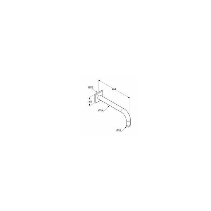 Ramię natrysku DN 15 Kludi A-QA 250 mm- sanitbuy.pl