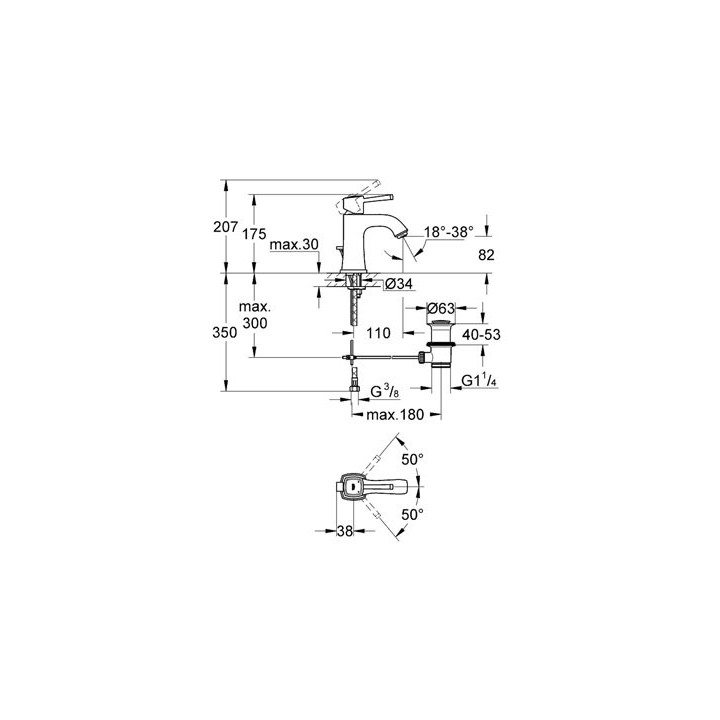 Bateria umywalkowa Grohe Grandera- sanitbuy.pl