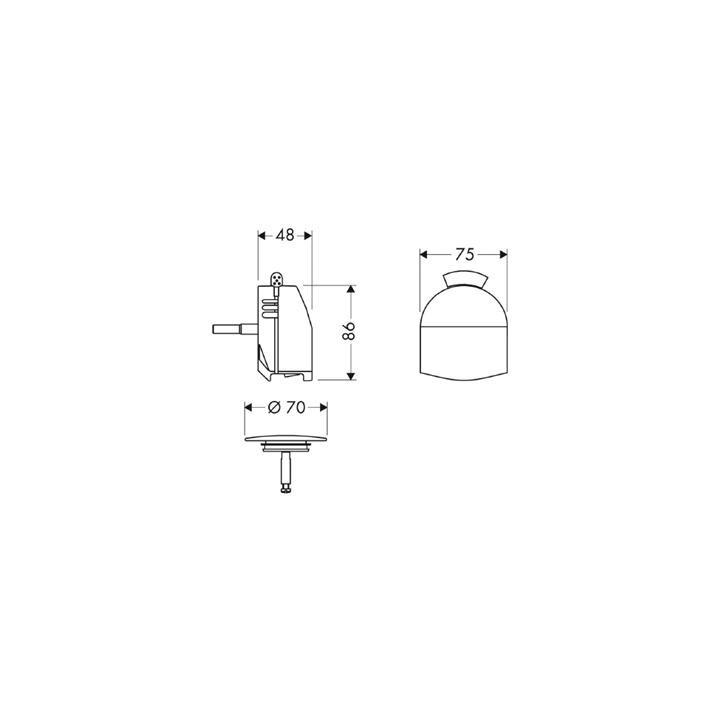 Exafill Plus Hansgrohe element zewnętrzny- sanitbuy.pl