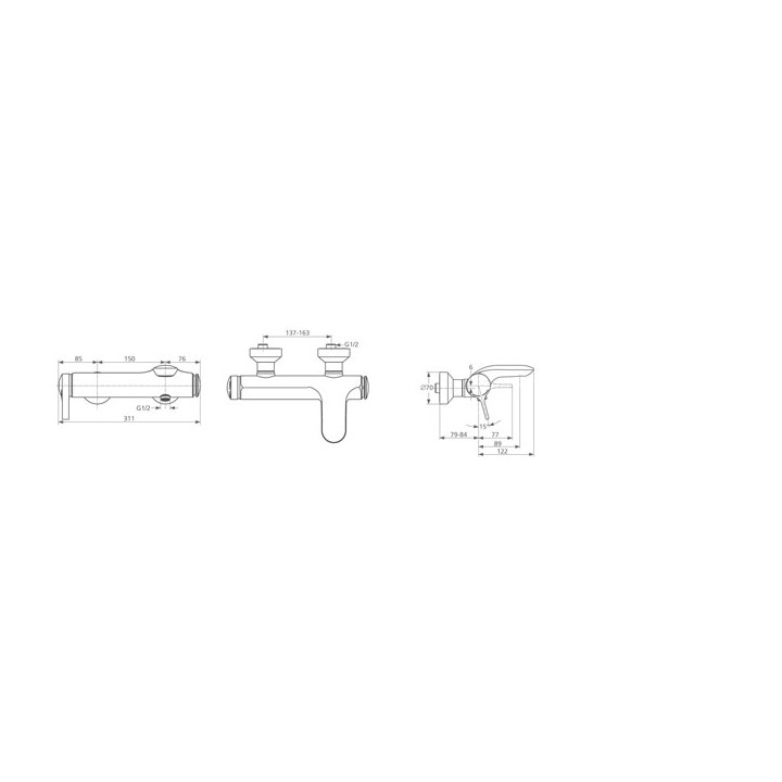 Bateria wannowa  Ideal Standard Melange - sanitbuy.pl