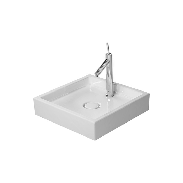 Umywalka Duravit Starck 1 szlifowana, stawiana na blacie, 470x470mm, jednootworowa, Biały Alpin WonderGliss- sanitbuy.pl
